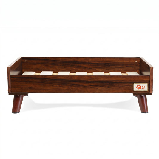 Hundebett aus Holz im Mid-Century-Stil