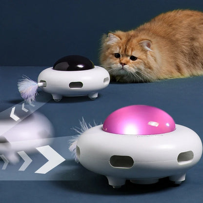 Intelligentes UFO-Katzen-Drehteller-Spielzeug