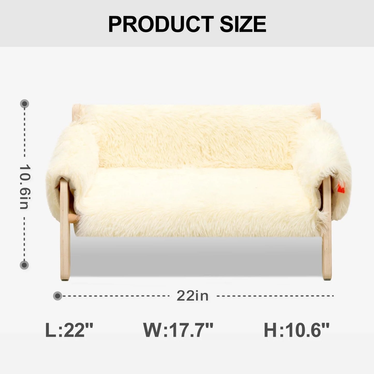 Erhöhtes Katzensofabett aus Holz