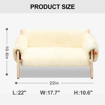 Erhöhtes Katzensofabett aus Holz